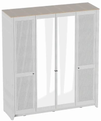 Спальня "Валенсия" шкаф 4-х дверн (персидский жемчуг) - Мебельград - каталог товаров магазина Арктика