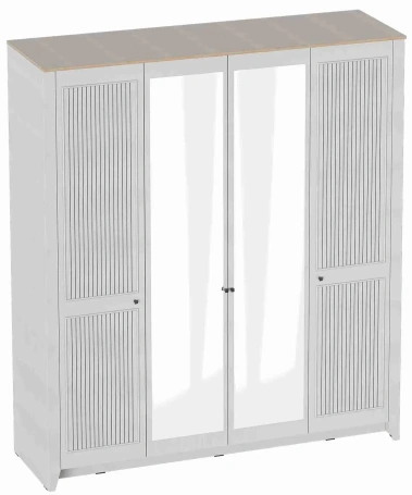 Спальня "Валенсия" шкаф 4-х дверн (персидский жемчуг) - Мебельград - фото в интернет-магазине Арктика