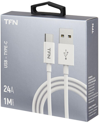 Кабель TFN USB-Type-C 1m white (TFN-CUSBCUSB1MTPWH)* - фото в интернет-магазине Арктика