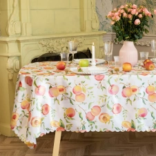 Скатерть Доляна "Персики" 145х110 см, 100% п/э 10389095 - Сима-ленд - каталог товаров магазина Арктика