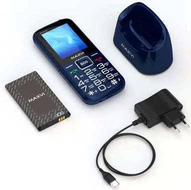 Мобильный телефон Maxvi B21ds up Blue - фото в интернет-магазине Арктика