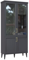 Гостиная "Орландо" (ОР-294.12) шкаф-витрина (Серый уголь) - Ангстрем - каталог товаров магазина Арктика
