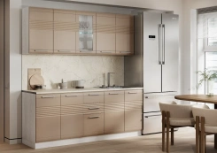 Кухня "Афина" 2 м (анкор светлый/латте/столешница 2000) - Раус - каталог товаров магазина Арктика