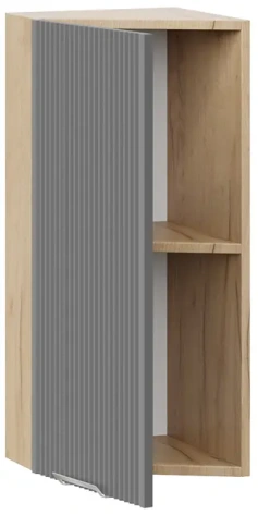 Кухня "Кимберли" шкаф навесной торцевой 30 (К1В3Т/Ф1В3Т/дуб крафт золотой/титан) - Три Я - фото в интернет-магазине Арктика