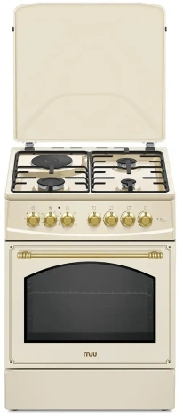 Плита комбинированная MiU Granma 613S бежевая - фото в интернет-магазине Арктика