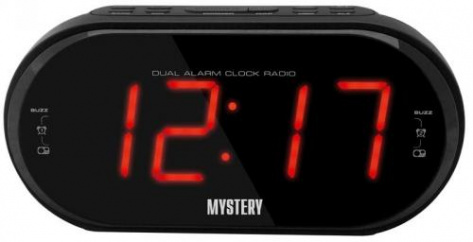 Радиочасы Mystery MCR-69 black/red - фото в интернет-магазине Арктика