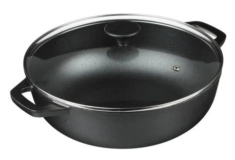 Вок чугунный со стекл. крышкой код 808-009 - Гала-центр - фото в интернет-магазине Арктика