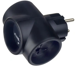 Тройник Perfeo RU Power PF_C3364, 3 гнезда, 6А, б/з, черный (3Т)* - каталог товаров магазина Арктика