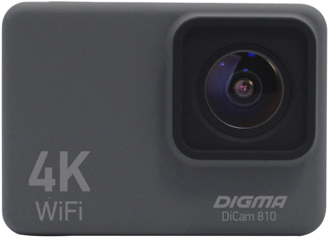 Экшн-камера Digma DiCam 810 Серая DC810 - фото в интернет-магазине Арктика