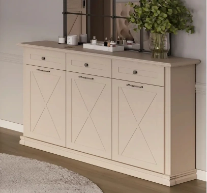 Спальня "Кантри" (КА-104.11) комод (Кашемир серый) - Ангстрем - фото в интернет-магазине Арктика