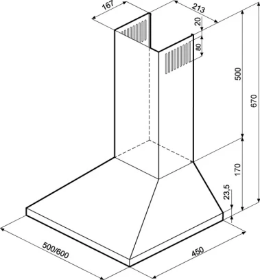 Вытяжка Krona JANNA 600 inox PB МВ - фото в интернет-магазине Арктика