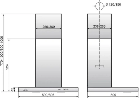 Вытяжка Elikor Квадра 90Н-650-К3Д нерж. - фото в интернет-магазине Арктика
