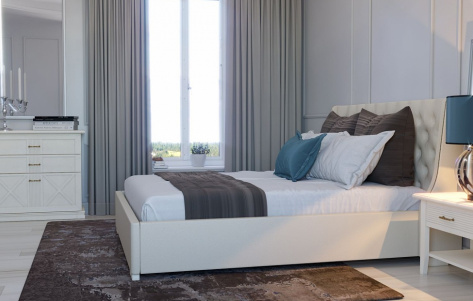 Спальня "Кантри" (КА-810.26) кровать 160*200 (Валенсия) - фото в интернет-магазине Арктика