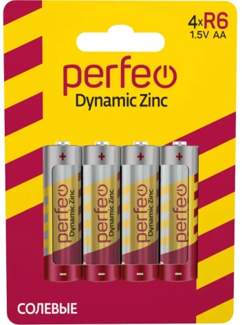 Батарейка Perfeo R6-4BL Dynamic Zinc 4 шт - фото в интернет-магазине Арктика