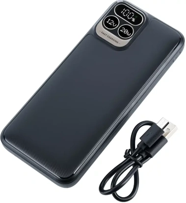 Аккумулятор внешний Perfeo Powerbank Atomic Age 10000 mAh Черный (PF_E1474) - фото в интернет-магазине Арктика