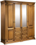 Спальня "Верди люкс" шкаф 4-х дверн П434.01 (Дуб рустикаль/патина) - Пинскдрев