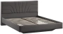 Спальня "Пандора" кровать (1600) Тип 1 (Велюр Графит) - Три Я