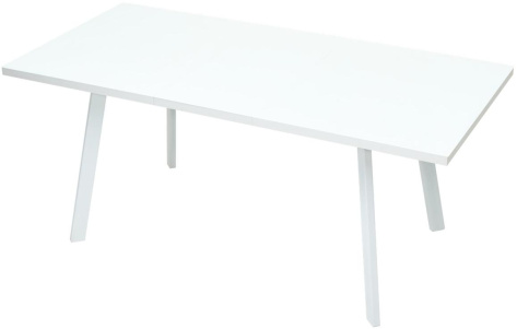Стол обеденный ФИН 120 (белый стекло/белый) - М-Сити - фото в интернет-магазине Арктика