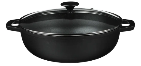 Вок чугунный со стекл. крышкой код 808-009 - Гала-центр - фото в интернет-магазине Арктика