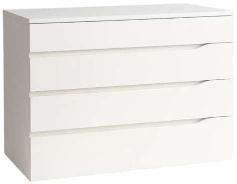 "ПРАГА" Джей комод правый 800 мм K0908R белый - Евромебель - фото в интернет-магазине Арктика