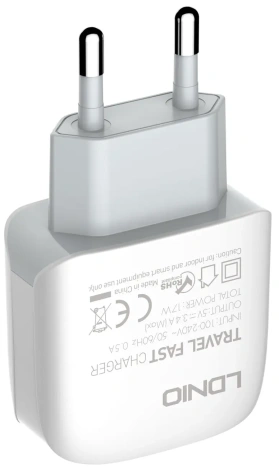 Зарядное устройство сетевое LDNIO A3312 17W USB 3+ Кабель Type-C LD_B4562* - фото в интернет-магазине Арктика