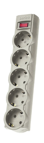 Сетевой фильтр Perfeo 5р PF_A4719 (серый) 5,0 м. (POWERX) - фото в интернет-магазине Арктика