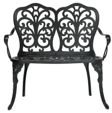 Скамья "Secret De Maison Symphonie" (сплав металла/алюминий, 95х56х92см, черный) - Тетчер - каталог товаров магазина Арктика