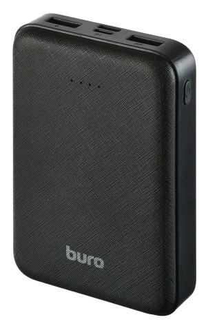 Аккумулятор внешний Buro 10000mAh 10W 2A 2xUSB-A черный (T4-10000-BK) - фото в интернет-магазине Арктика