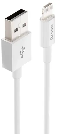 Кабель OLMIO USB 2.0 - Lightning 1м белый (038655) - фото в интернет-магазине Арктика