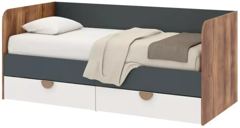 Детская "Тризиль" 476.14 кровать 90*200 (дуб барокко/зеленый камень) - Столлайн - фото в интернет-магазине Арктика