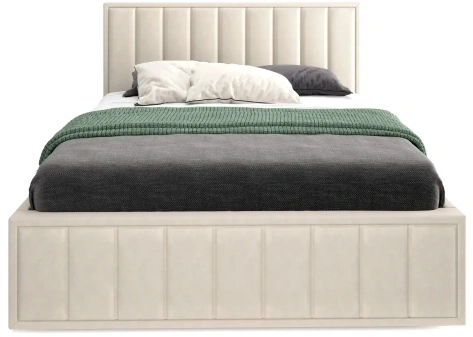 Кровать "Женева" 1600 (мора бежевый) - Мебельград - фото в интернет-магазине Арктика