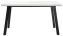 Стол обеденный ФИН 140 (Белый, стекло/ Черный) - М-Сити - фото в интернет-магазине Арктика