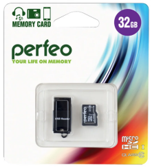 Флеш Perfeo 32Gb microSD class 10 (PF32GMCSH10CR) - каталог товаров магазина Арктика