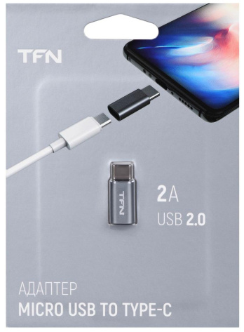 Адаптер TFN Micro-USB TYPE-C Grey (TFN-AD-MICUSBC)* - фото в интернет-магазине Арктика
