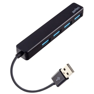 Концентратор USB 2.0 Perfeo (PF_D0784) (PF-H038) черный - фото в интернет-магазине Арктика