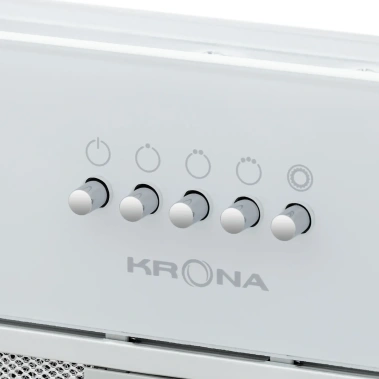 Вытяжка Krona KATE 600 GLASS WHITE PB K - фото в интернет-магазине Арктика