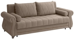 Диван "Порто" Ф (велюр Fresh хумус/ велюр Fresh корица) - Олмеко - каталог товаров магазина Арктика