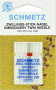Иглы Schmetz для вышивки двойные 130/705H-E ZWI №75/2.0, 1шт