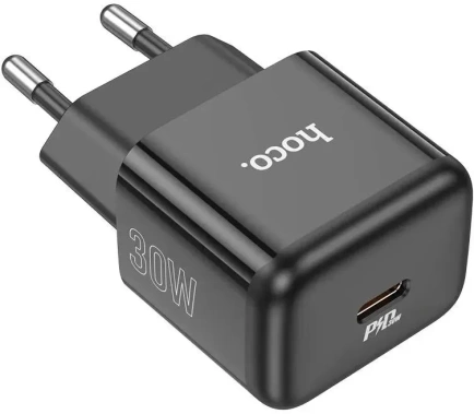 Зарядное устройство сетевое Hoco N32 30W Black (PD+QC+AFC) USB Type-C - фото в интернет-магазине Арктика