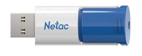 Флеш диск Netac 32Gb U182 (NT03U182N-032G-30BL) бело-синяя - фото в интернет-магазине Арктика