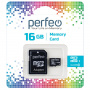 Флеш Perfeo 16Gb microSD class 10 (PF16GMCSH10A) 