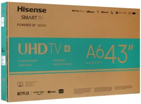 Телевизор Hisense 43A6BG UHD Smart TV - фото в интернет-магазине Арктика