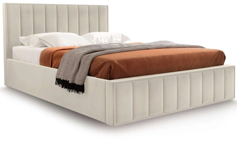 Кровать "Женева" 1600 (мора бежевый) - Мебельград - фото в интернет-магазине Арктика