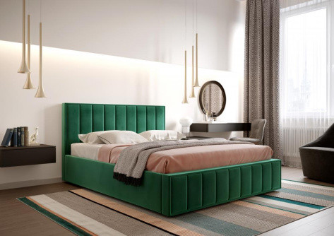 Кровать "Вена" 1600 (Мора зеленый) - Мебельград - фото в интернет-магазине Арктика