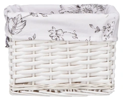 Корзина "Цветы" EW-90LM-M стеллажная (25*18*18 см) белая - Магамакс - каталог товаров магазина Арктика