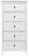 Комод Leset Токе 5 ящ. (Белый) - Импэкс - фото в интернет-магазине Арктика