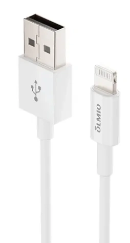 Кабель OLMIO USB 2.0 - Lightning 1м белый (038655) - фото в интернет-магазине Арктика