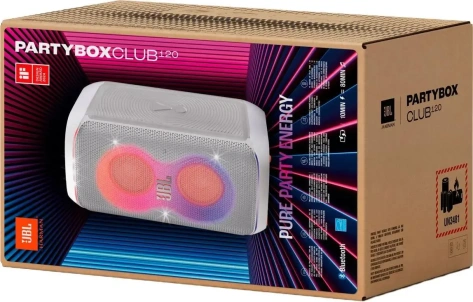 Музыкальный центр JBL Partybox Club 120 White (JBLPBCLUB120SW) - фото в интернет-магазине Арктика