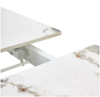 Стол обеденный CORNER 120 (GLOSS GOLDEN JADE / WHITE) - М-Сити - фото в интернет-магазине Арктика