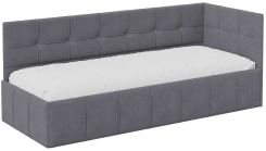 Детская "Грей" тип 1 кровать 80*200 с мех (Велюр Galaxy серый) - Три Я - каталог товаров магазина Арктика